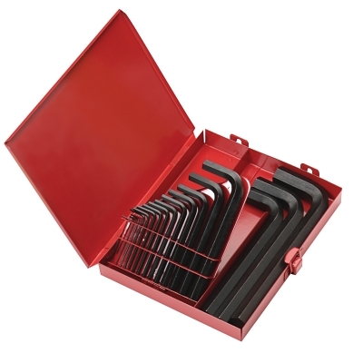 18PC. INCH L-WRENCH HEXKEY SET SHORT ARM